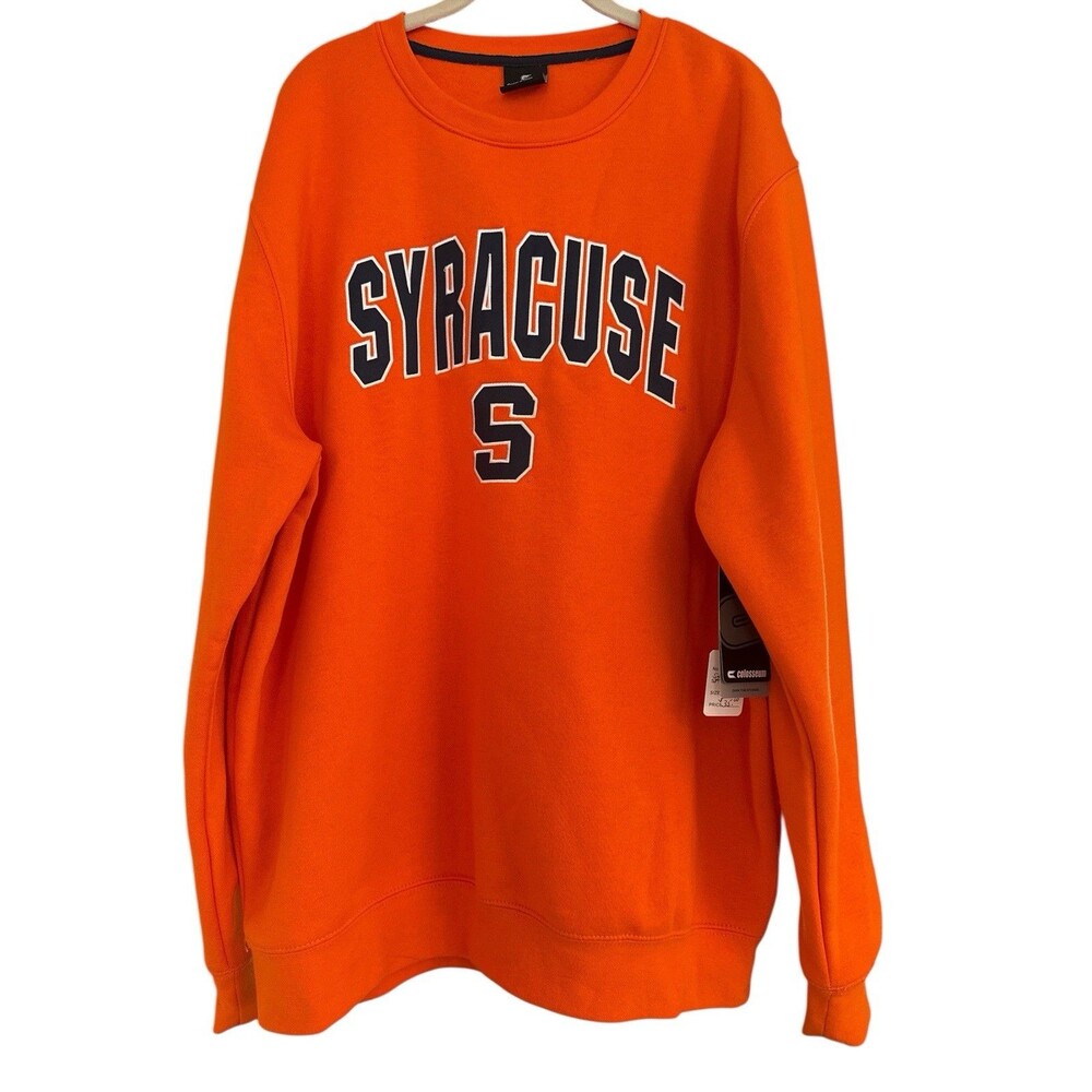 COLOSSEUM UNISEX SYRACUSE ORANGE CREW NECK FLEECE SWEATSHIRT SZ XL NWT